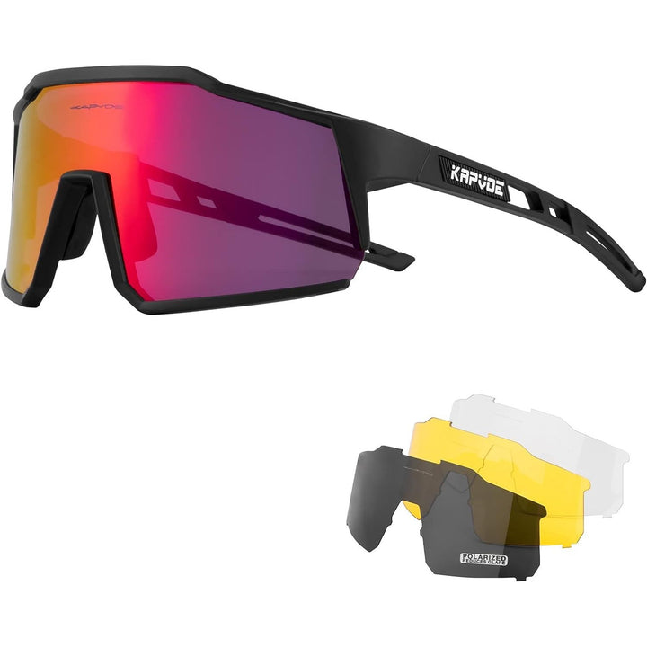 Polarized Cycling Glasses with 4 Interchangeable Lenses