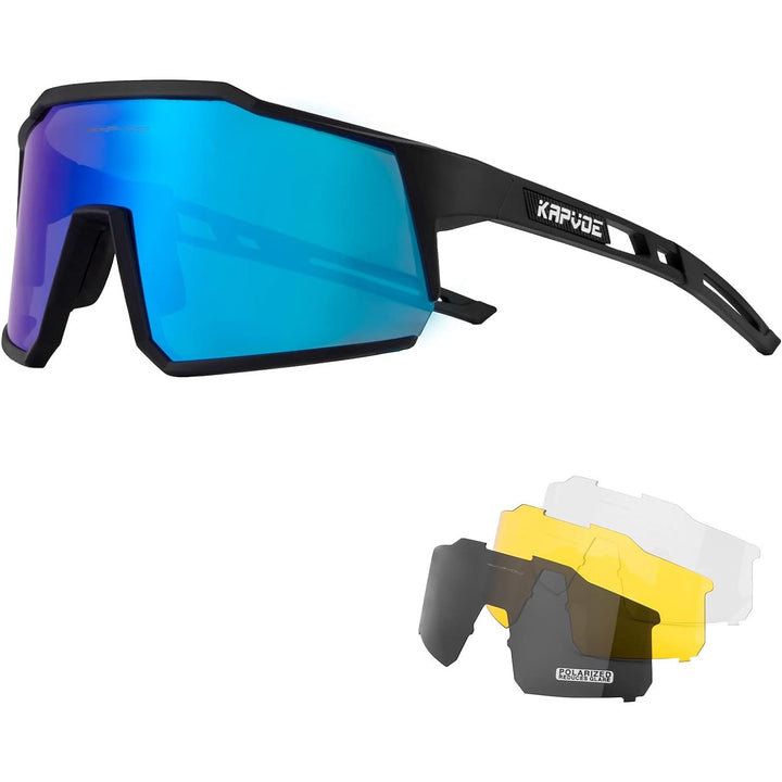 Polarized Cycling Glasses with 4 Interchangeable Lenses